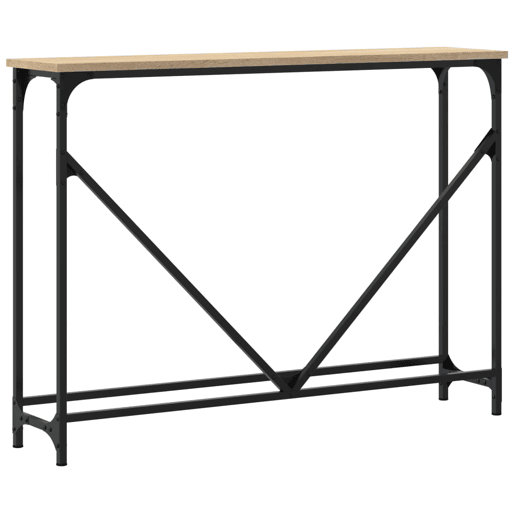 Mesa Consola - Mesa De Entrada 102x22,5x75cm derivados de madeira carvalho sonoma