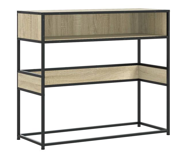 Mesa consola - mesa de entrada de madera de ingeniería roble sonoma 90x35x80 cm