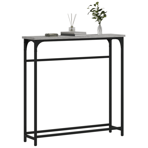 Mesa Consola - Mesa De Entrada 75x19,5x75 cm derivados de madeira cinzento sonoma