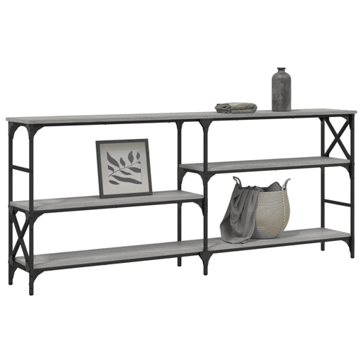 Mesa Consola - Mesa De Entrada 180x29x76,5 cm derivados madeira cinzento sonoma