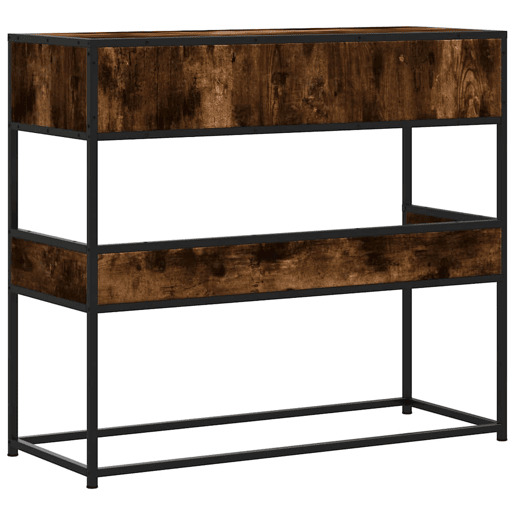 Mesa Consola - Mesa De Entrada 90x35x80 cm derivados de madeira carvalho fumado
