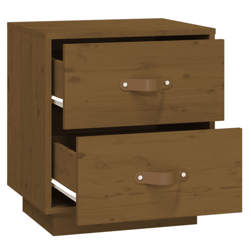 Mesa De Cabeceira - Mesinha De Cabeceira 40x34x45 cm pinho maciço castanho mel