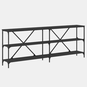 Mesa Consola - Mesa De Entrada 200x30x75 cm derivados de madeira e ferro preto