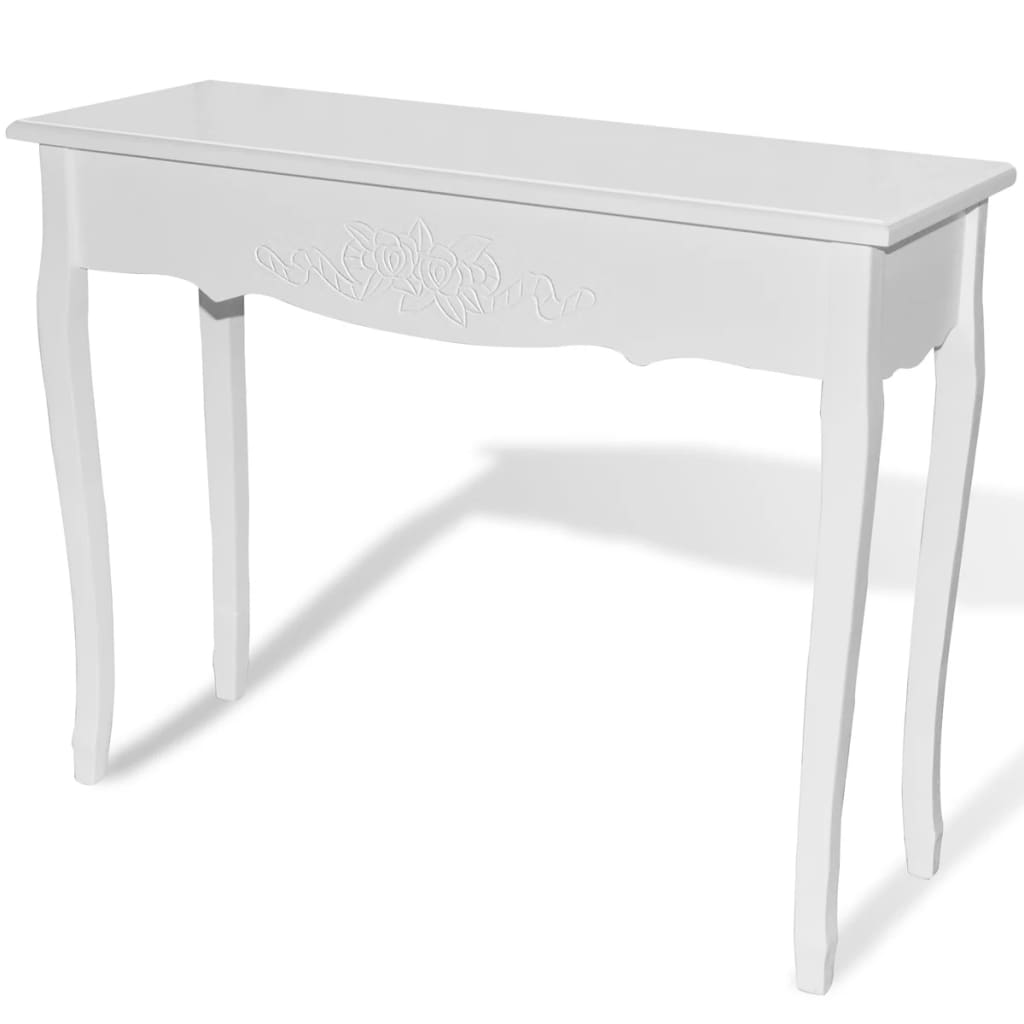 Mesa consola - mesa de entrada de tocador blanco