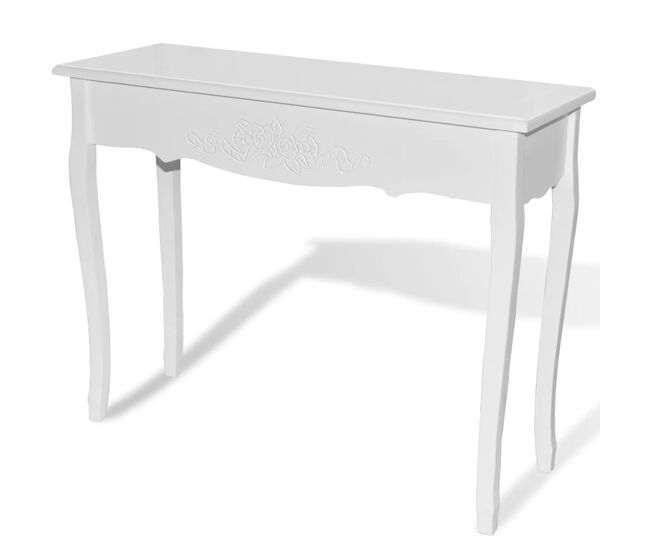 Mesa consola - mesa de entrada de tocador blanco