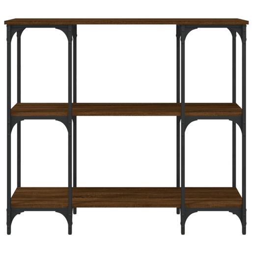 Mesa Consola - Mesa De Entrada 102x35x90cm derivados de madeira carvalho castanho