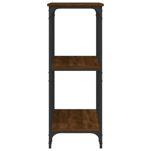 Mesa Consola - Mesa De Entrada 102x35x90cm derivados de madeira carvalho castanho