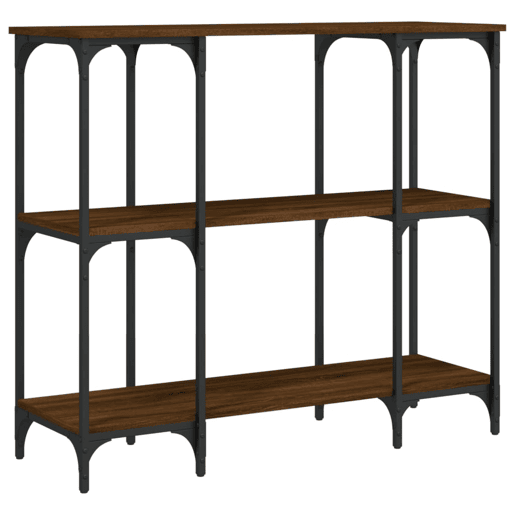 Mesa Consola - Mesa De Entrada 102x35x90cm derivados de madeira carvalho castanho