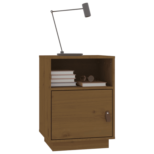 Mesa De Cabeceira - Mesinha De Cabeceira 40x34x55 cm pinho maciço castanho mel