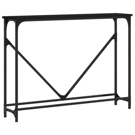 Mesa Consola - Mesa De Entrada 102x22,5x75 cm derivados de madeira preto