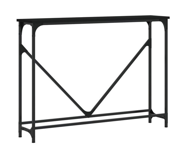 Mesa consola - mesa de entrada madera de ingeniería negra 102x22,5x75 cm