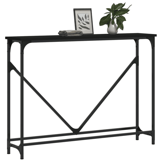 Mesa Consola - Mesa De Entrada 102x22,5x75 cm derivados de madeira preto