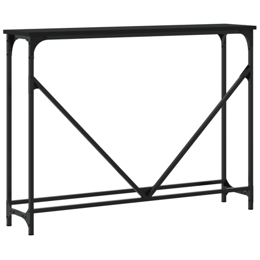 Mesa Consola - Mesa De Entrada 102x22,5x75 cm derivados de madeira preto
