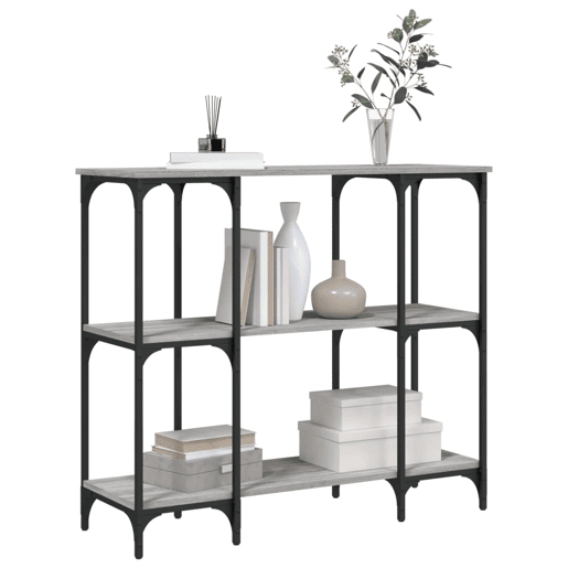Mesa Consola - Mesa De Entrada 102x35x90 cm derivados de madeira cinzento sonoma