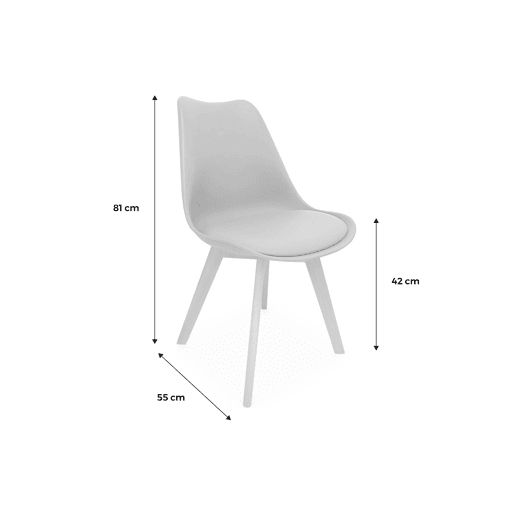 Cadeiras escandinava com pernas de madeira, set de 4, Nils, Cappuccino, 47x55x81 cm Cadeiras escandinava com pernas de madeira, set de 4, Nils, Cappuccino, 47x55x81 cm