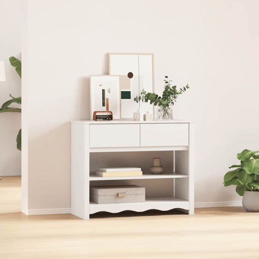 Mesa Consola - Mesa De Entrada com gaveta Drammen Branco 89.5 x 37 x 73 cm