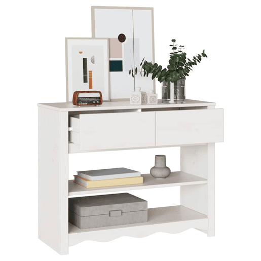 Mesa Consola - Mesa De Entrada com gaveta Drammen Branco 89.5 x 37 x 73 cm