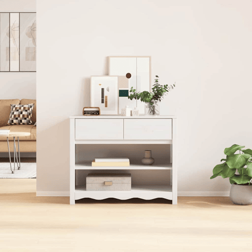 Mesa Consola - Mesa De Entrada com gaveta Drammen Branco 89.5 x 37 x 73 cm