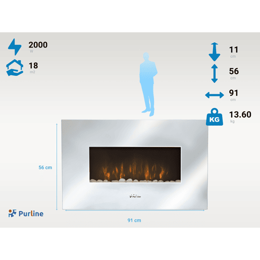 Efeito espelhado para a sua lareira eléctrica