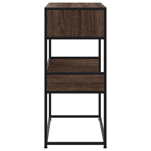 Mesa Consola - Mesa De Entrada 90x35x80 cm derivados madeira carvalho castanho