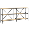Mesa Consola - Mesa De Entrada 160x30x75 cm deriv. madeiraferro carvalho sonoma