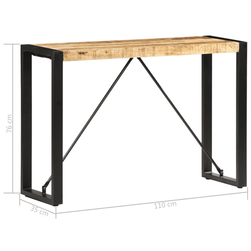 Mesa Consola - Mesa De Entrada 110x35x76 cm madeira de mangueira maciça