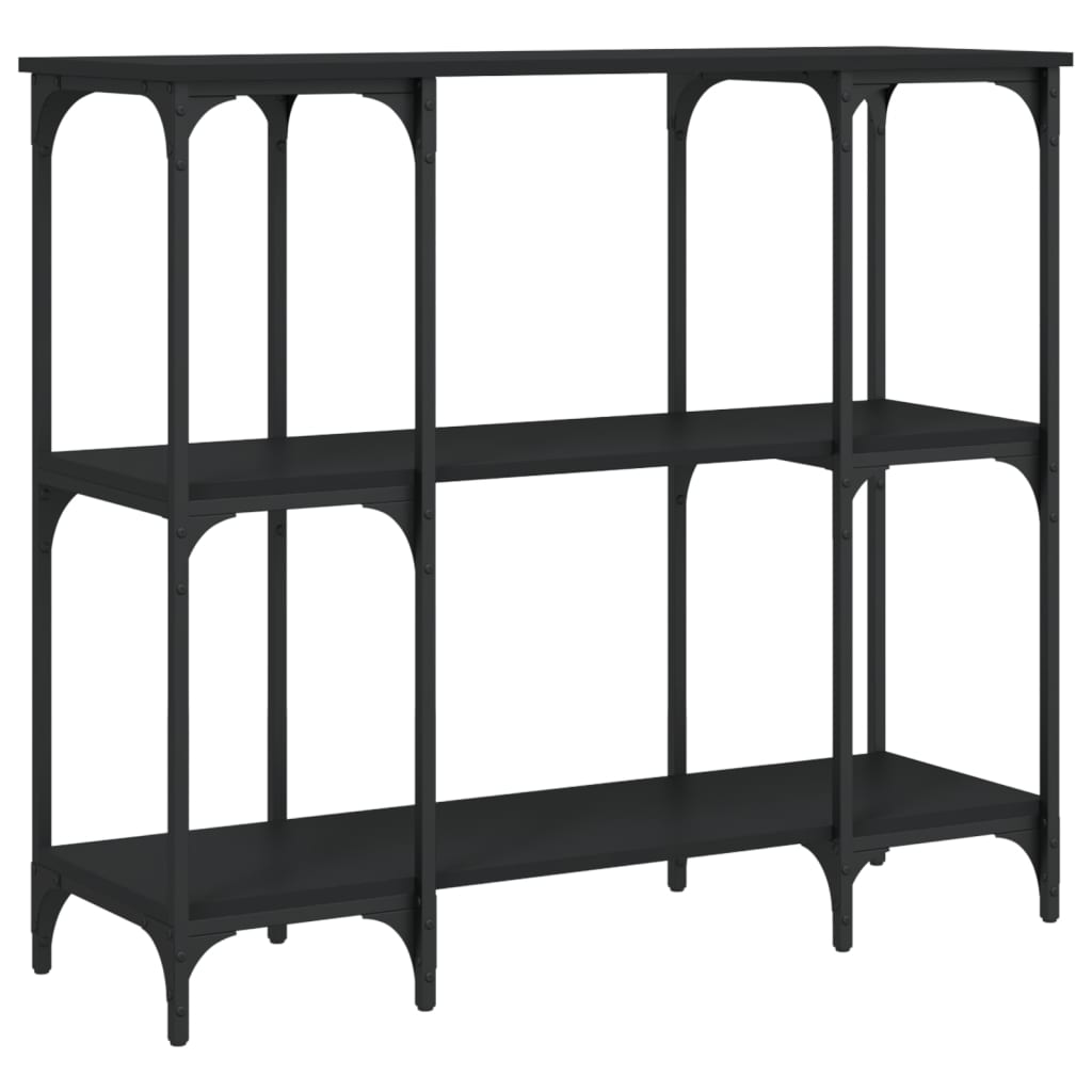 Mesa consola - mesa de entrada madera de ingeniería negra 102x35x90 cm