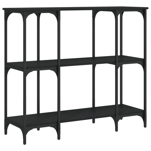 Mesa Consola - Mesa De Entrada 102x35x90 cm derivados de madeira preto