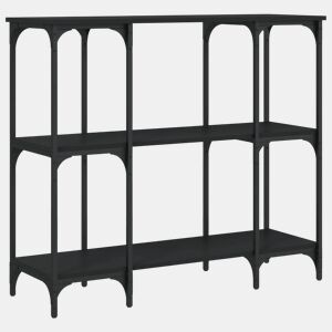 Mesa Consola - Mesa De Entrada 102x35x90 cm derivados de madeira preto