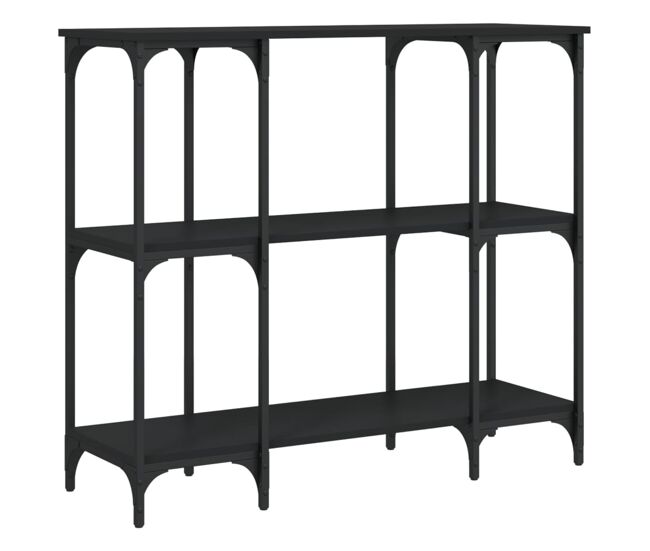 Mesa consola - mesa de entrada madera de ingeniería negra 102x35x90 cm