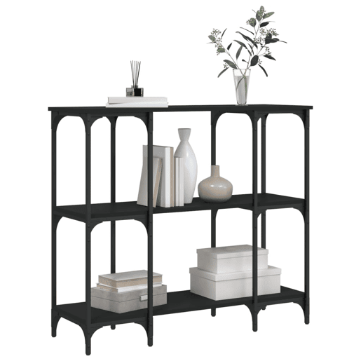 Mesa Consola - Mesa De Entrada 102x35x90 cm derivados de madeira preto
