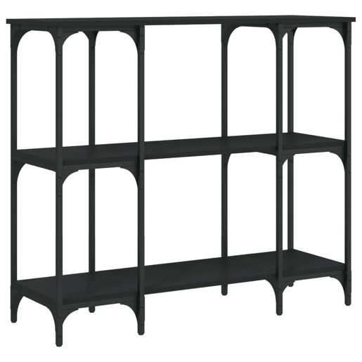 Mesa Consola - Mesa De Entrada 102x35x90 cm derivados de madeira preto