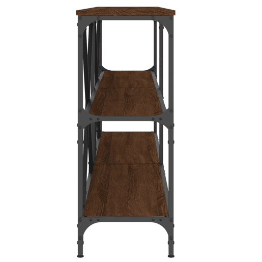 Mesa Consola - Mesa De Entrada 180x30x75cm deriv. madeiraferro carvalho castanho