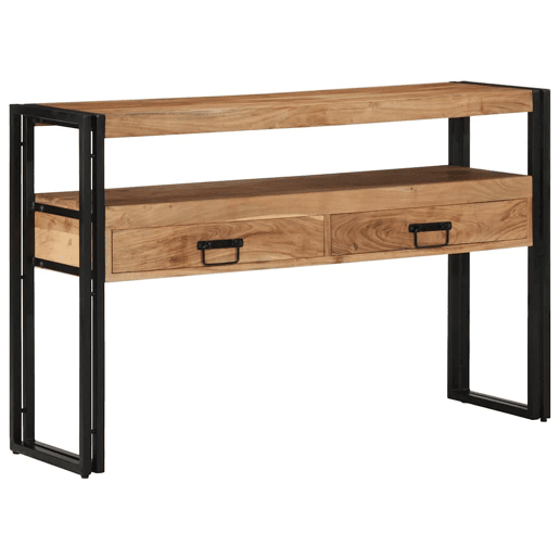 Mesa Consola - Mesa De Entrada Castanho 120 x 33 x 75 cm Madeira de acácia maciça