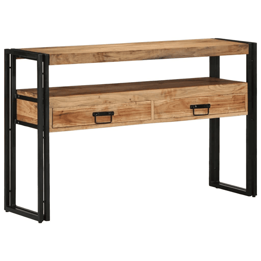 Mesa Consola - Mesa De Entrada Castanho 120 x 33 x 75 cm Madeira de acácia maciça