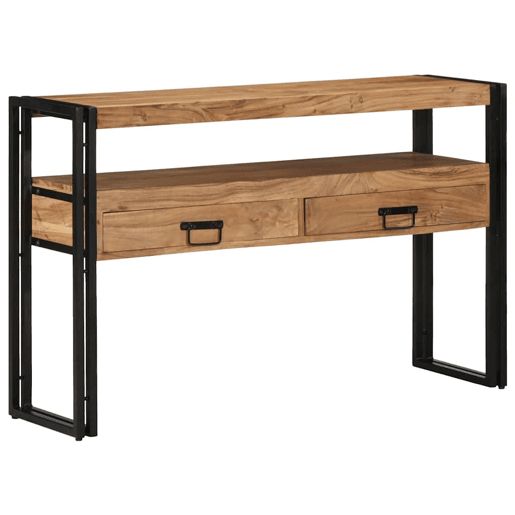 Mesa Consola - Mesa De Entrada Castanho 120 x 33 x 75 cm Madeira de acácia maciça