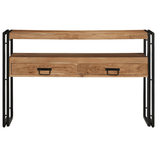 Mesa Consola - Mesa De Entrada Castanho 120 x 33 x 75 cm Madeira de acácia maciça