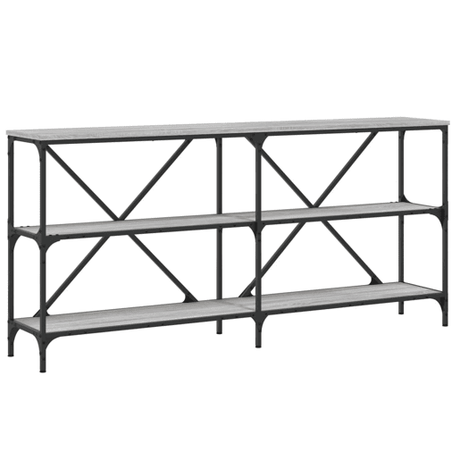 Mesa Consola - Mesa De Entrada 160x30x75 cm derivados madeiraferro cinza sonoma