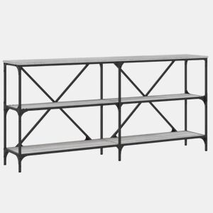 Mesa Consola - Mesa De Entrada 160x30x75 cm derivados madeiraferro cinza sonoma