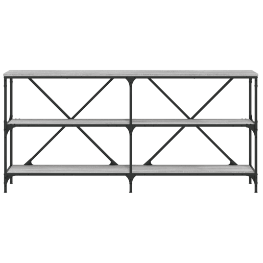 Mesa Consola - Mesa De Entrada 160x30x75 cm derivados madeiraferro cinza sonoma