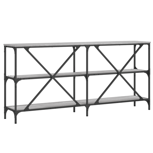 Mesa Consola - Mesa De Entrada 160x30x75 cm derivados madeiraferro cinza sonoma