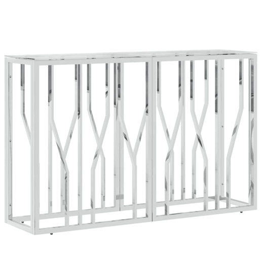 Mesa Consola - Mesa De Entrada 110x30x70 cm aço inoxidável e vidro Mesa Consola - Mesa De Entrada 110x30x70 cm aço inoxidável e vidro
