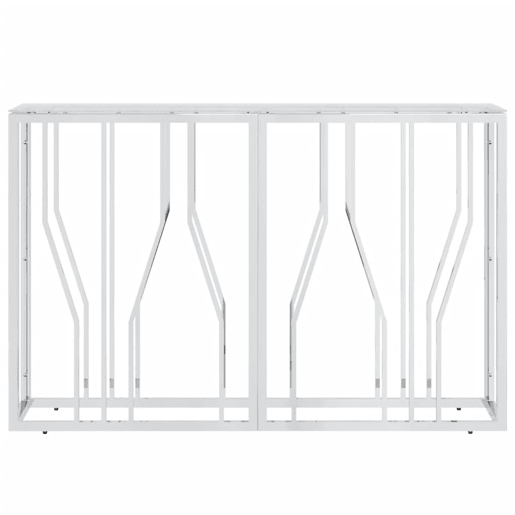 Mesa Consola - Mesa De Entrada 110x30x70 cm aço inoxidável e vidro Mesa Consola - Mesa De Entrada 110x30x70 cm aço inoxidável e vidro