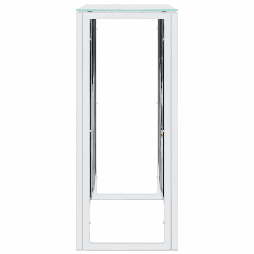 Mesa Consola - Mesa De Entrada 110x30x70 cm aço inoxidável e vidro Mesa Consola - Mesa De Entrada 110x30x70 cm aço inoxidável e vidro