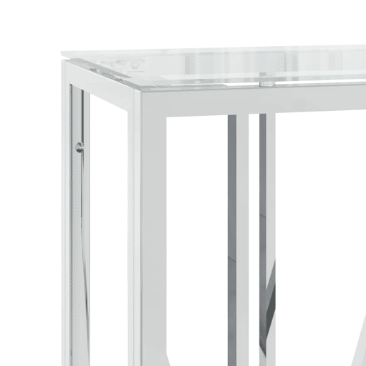 Mesa Consola - Mesa De Entrada 110x30x70 cm aço inoxidável e vidro Mesa Consola - Mesa De Entrada 110x30x70 cm aço inoxidável e vidro