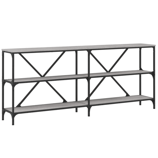 Mesa Consola - Mesa De Entrada 180x30x75 cm derivados madeiraferro cinza sonoma