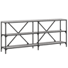 Mesa Consola - Mesa De Entrada 180x30x75 cm derivados madeiraferro cinza sonoma