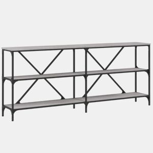 Mesa Consola - Mesa De Entrada 180x30x75 cm derivados madeiraferro cinza sonoma