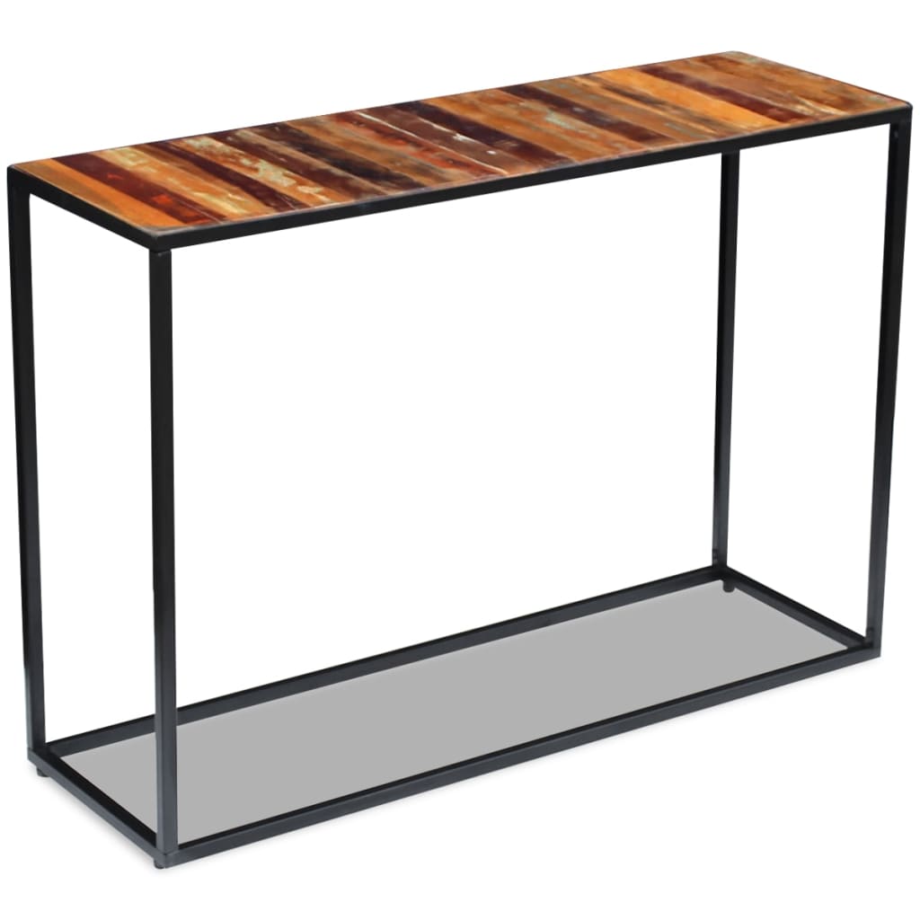 Mesa consola - mesa de entrada de madera maciza reciclada 110x35x76 cm