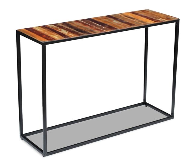 Mesa consola - mesa de entrada de madera maciza reciclada 110x35x76 cm